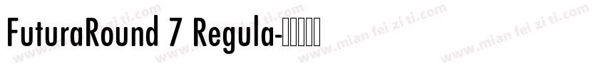 FuturaRound 7 Regula字体转换